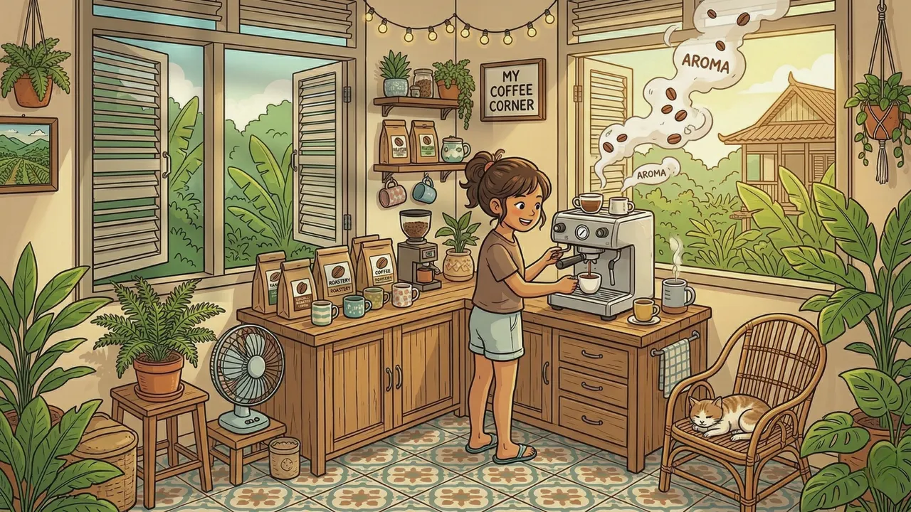 Oat milk cortado at home