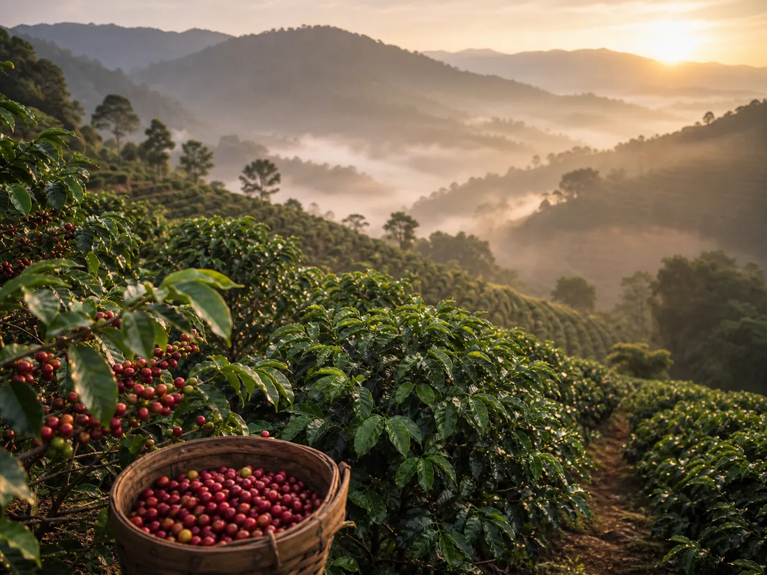 Yunnan and Thailand specialty coffee beans