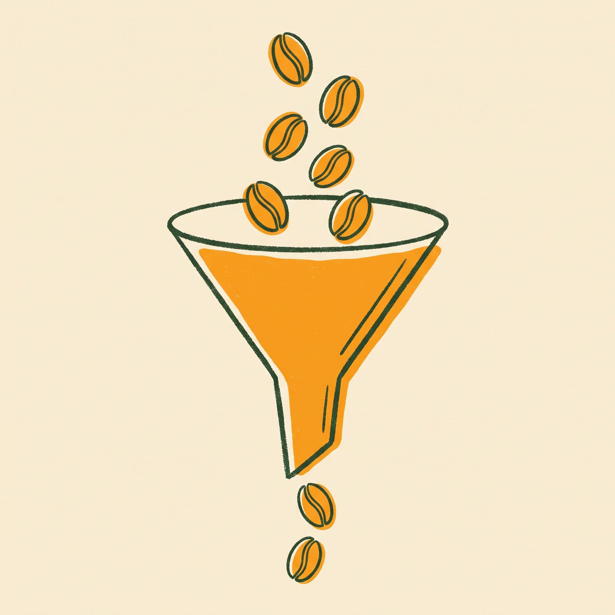 Filter coffee beans